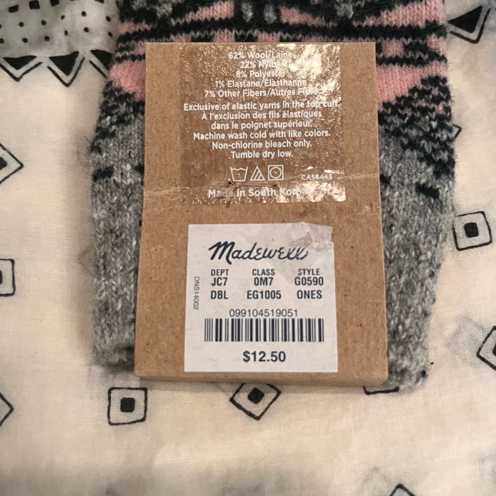 Madewell Scarf/Bandanna and a Pair of Socks - Picture 2 of 2